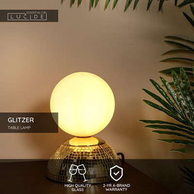 Lucide GLITZER - Table lamp - Ø 14 cm - 1xG9 - Gold | Essential